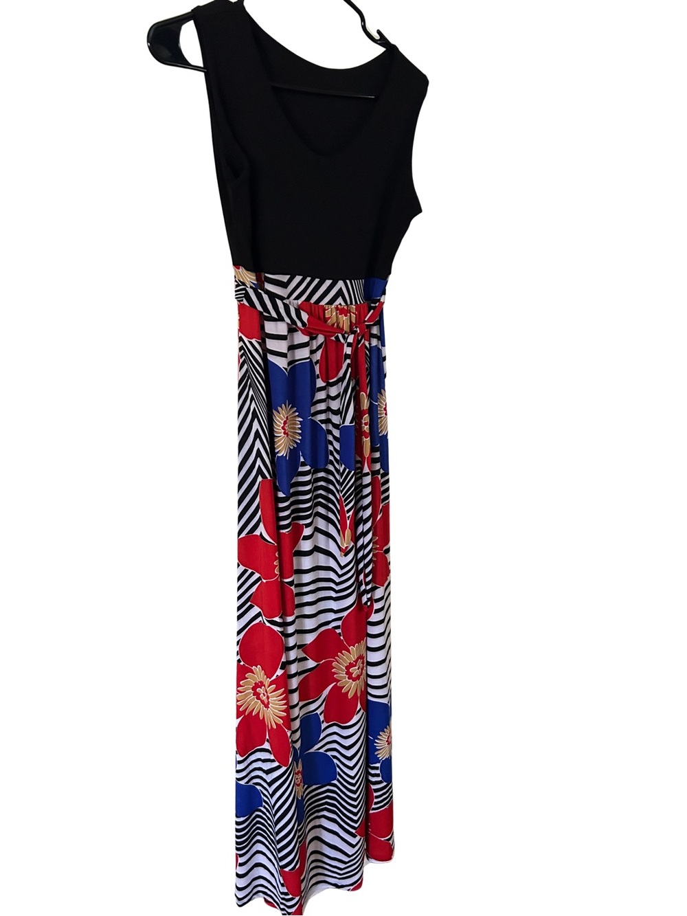 Flirty Pink Tropical Print Maxi Dress